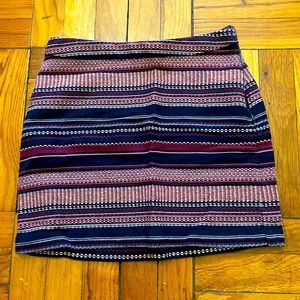 Hollister Structured Jacquard Stripe Mini Skirt 0